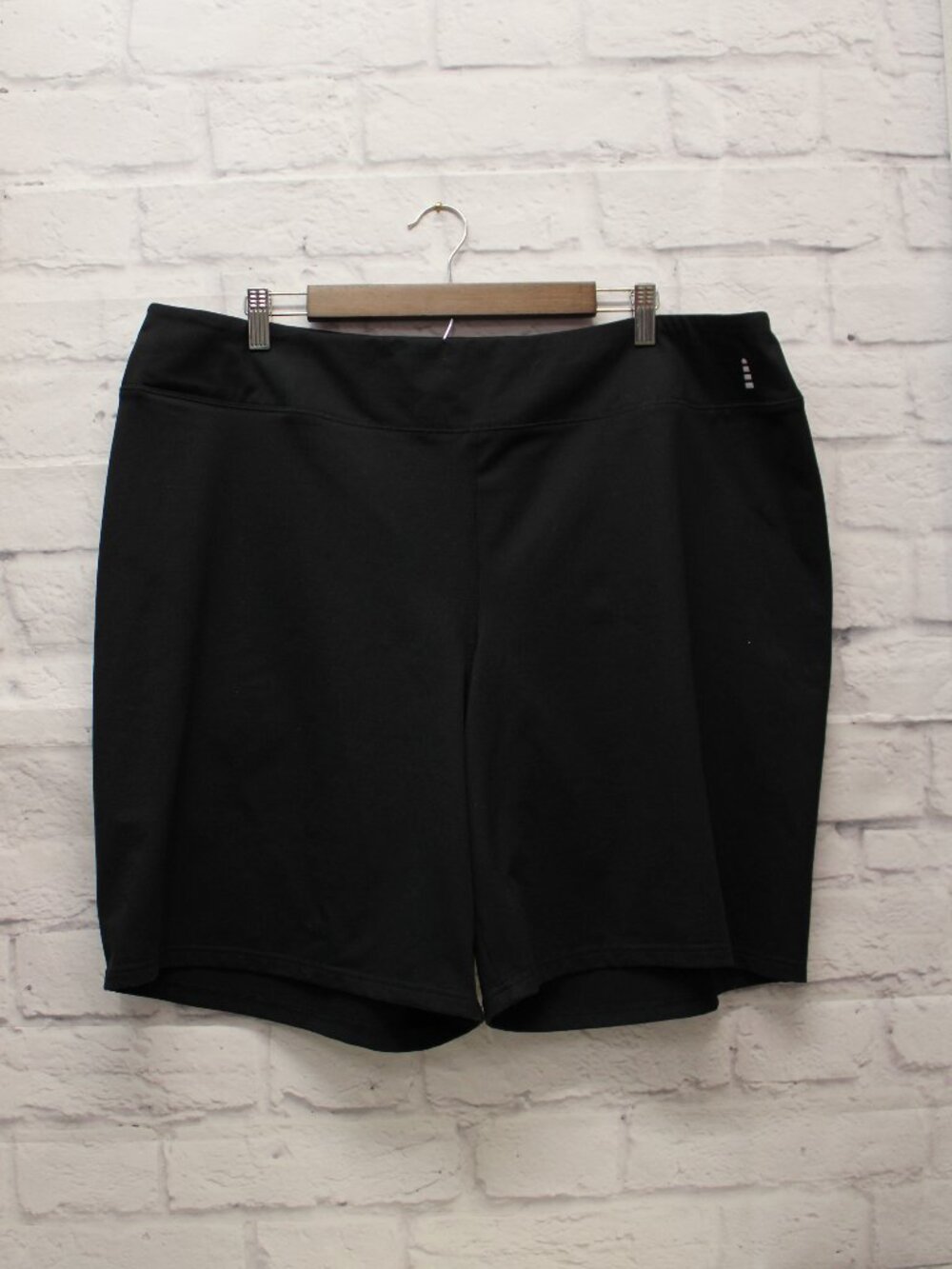 Lands' End Sport Plus 2x Black Pull On Activewear Shorts Summer Casual Gym Yoga